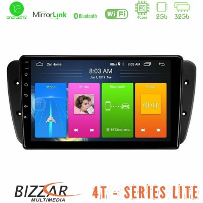 Bizzar 4T Series Seat Ibiza 2008-2012 4Core Android13 2+32GB Navigation Multimedia Tablet 9