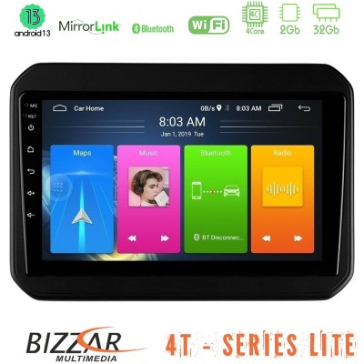 Bizzar 4T Series Suzuki Ignis 4Core Android13 2+32GB Navigation Multimedia Tablet 9