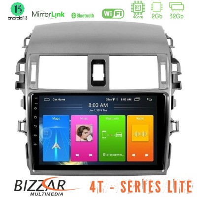 Bizzar 4T Series Toyota Corolla 2008-2010 4Core Android13 2+32GB Navigation Multimedia Tablet 9