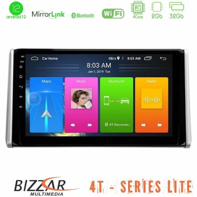 Bizzar 4T Series Toyota RAV4 2019-2023 4Core Android13 2+32GB Navigation Multimedia Tablet 10