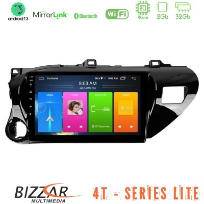 Bizzar 4T Series Toyota Hilux 2017-2021 4Core Android13 2+32GB Navigation Multimedia Tablet 10