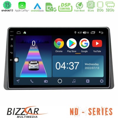 Bizzar ND Series 8Core Android13 2+32GB Dacia Duster 2019-> Navigation Multimedia Tablet 10