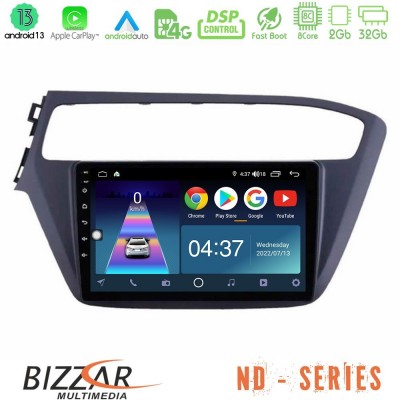 Bizzar ND Series 8Core Android13 2+32GB Hyundai i20 2018-2020 Navigation Multimedia Tablet 9