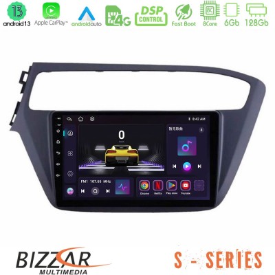 Bizzar S Series Hyundai i20 2018-2020 8core Android13 6+128GB Navigation Multimedia Tablet 9