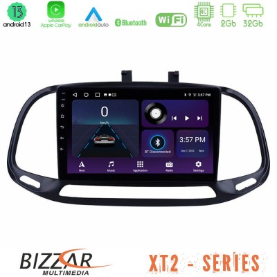 Bizzar XT2 Series 4Core Android13 2+32GB Fiat Doblo 2015-2022 Navigation Multimedia Tablet 9