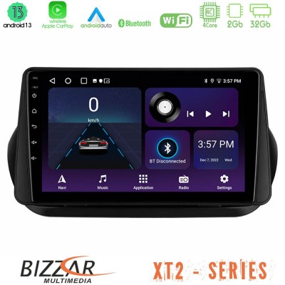 Bizzar XT2 Series 4Core Android13 2+32GB Fiat Fiorino/Citroen Nemo/Peugeot Bipper Navigation Multimedia Tablet 9
