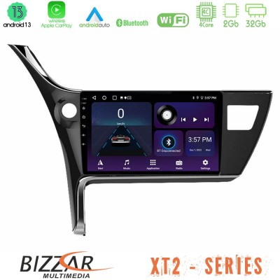 Bizzar XT2 Series 4Core Android13 2+32GB Toyota Corolla 2017-2018 Navigation Multimedia Tablet 10