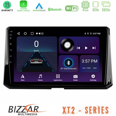 Bizzar XT2 Series 4Core Android13 2+32GB Toyota Corolla 2019-2022 Navigation Multimedia Tablet 9