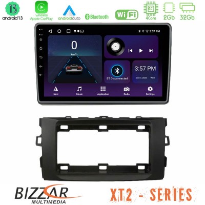 Bizzar XT2 Series 4Core Android13 2+32GB Toyota Auris 2013-2016 Navigation Multimedia Tablet 10