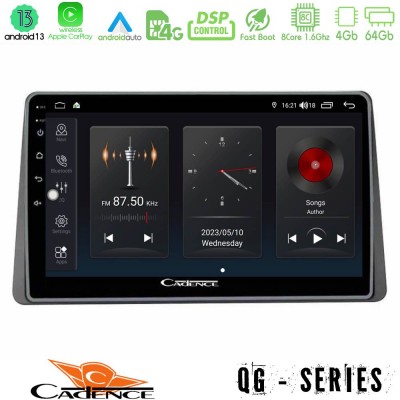 Cadence QG Series 8Core Android13 4+64GB Dacia Duster 2019-> Navigation Multimedia Tablet 9