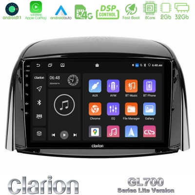 Clarion GL700 Lite Series 8Core Android11 2+32GB Renault Koleos 2007-2015 Navigation Multimedia Tablet 9