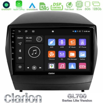 Clarion GL700 Lite Series 8Core Android11 6+128GB Hyundai IX35 Auto A/C Navigation Multimedia Tablet 9