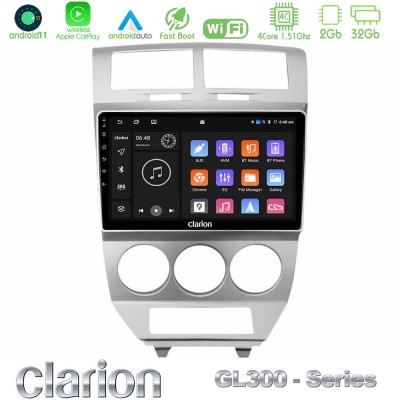 Clarion GL300 Series 4Core Android11 2+32GB Dodge Caliber 2006-2011 Navigation Multimedia Tablet 10