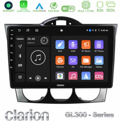 Clarion GL300 Series 4Core Android11 2+32GB Mazda RX8 2003-2008 Navigation Multimedia Tablet 9
