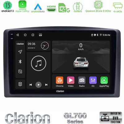 Clarion GL700 Series 8Core Android13 4+64GB Mercedes Vito 2015-2021 Navigation Multimedia Tablet 10