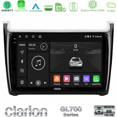 Clarion GL700 Series 8Core Android13 4+64GB Vw Polo Navigation Multimedia Tablet 9