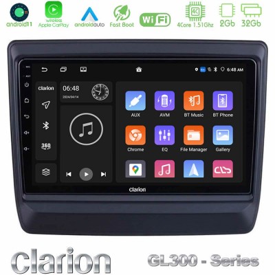 Clarion GL300 Series 4Core Android11 2+32GB Isuzu D-MAX 2020-2023 Navigation Multimedia Tablet 9