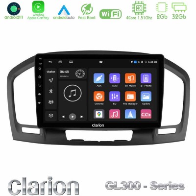 Clarion GL300 Series 4Core Android11 2+32GB Opel Insignia 2008-2013 Navigation Multimedia Tablet 9