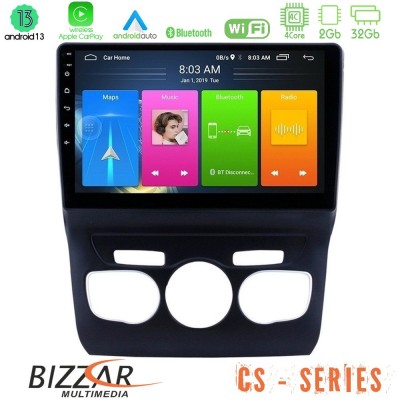 Bizzar CS Series 4Core Android13 2+32GB Citroen C4L Navigation Multimedia Tablet 10