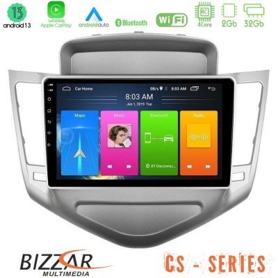 Bizzar CS Series 4Core Android13 2+32GB Chevrolet Cruze 2009-2012 Navigation Multimedia Tablet 9