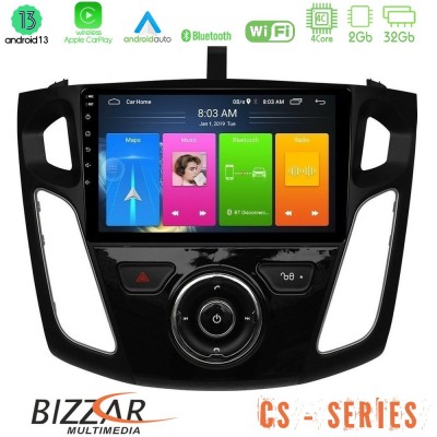 Bizzar CS Series 4Core Android13 2+32GB Ford Focus 2012-2018 Navigation Multimedia Tablet 9