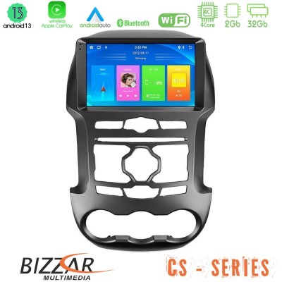 Bizzar CS Series 4Core Android13 2+32GB Ford Ranger 2012-2016 Navigation Multimedia Tablet 9