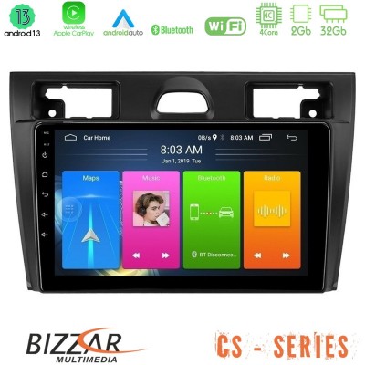 Bizzar CS Series 4Core Android13 2+32GB Ford Fiesta/Fusion Navigation Multimedia Tablet 9