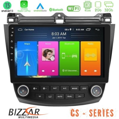 Bizzar CS Series 4Core Android13 2+32GB Honda Accord 2002-2008 Navigation Multimedia Tablet 10