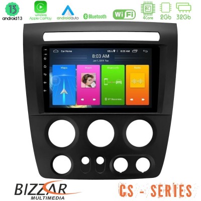 Bizzar CS Series 4Core Android13 2+32GB Hummer H3 2005-2009 Navigation Multimedia Tablet 9