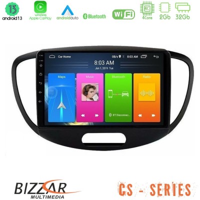 Bizzar CS Series 4Core Android13 2+32GB Hyundai i10 2008-2014 Navigation Multimedia Tablet 9