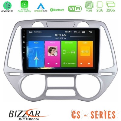 Bizzar CS Series 4Core Android13 2+32GB Hyundai i20 2009-2012 Auto A/C Navigation Multimedia Tablet 9