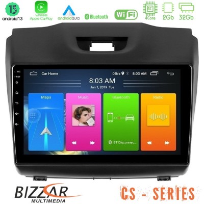 Bizzar CS Series 4Core Android13 2+32GB Isuzu D-MAX 2012-2019 Navigation Multimedia Tablet 9