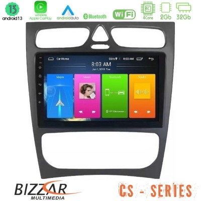 Bizzar CS Series 4Core Android13 2+32GB Mercedes C Class (W203) Navigation Multimedia Tablet 9