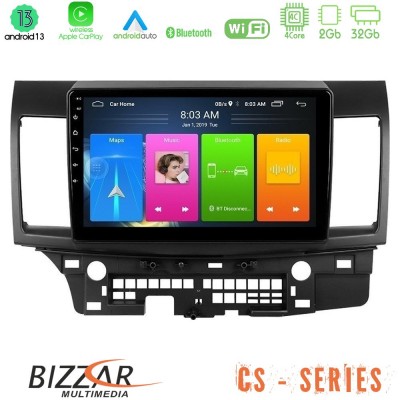 Bizzar CS Series 4Core Android13 2+32GB Mitsubishi Lancer 2008 – 2015 Navigation Multimedia Tablet 10