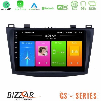 Bizzar CS Series 4Core Android13 2+32GB Mazda 3 2009-2014 Navigation Multimedia Tablet 9