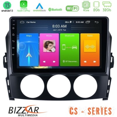 Bizzar CS Series 4Core Android13 2+32GB Mazda MX-5 2006-2008 Navigation Multimedia Tablet 9