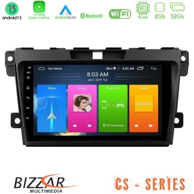 Bizzar CS Series 4Core Android13 2+32GB Mazda CX-7 2007-2011 Navigation Multimedia Tablet 9