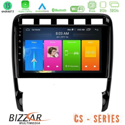 Bizzar CS Series 4Core Android13 2+32GB Porsche Cayenne 2003-2010 Navigation Multimedia Tablet 9