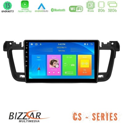 Bizzar CS Series 4Core Android13 2+32GB Peugeot 508 2010-2018 Navigation Multimedia Tablet 9