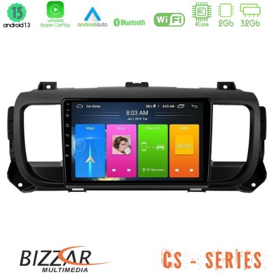 Bizzar CS Series 4Core Android13 2+32GB Citroen/Peugeot/Opel/Toyota Navigation Multimedia Tablet 9