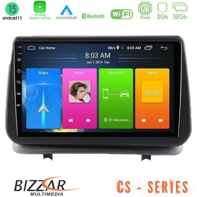 Bizzar CS Series 4Core Android13 2+32GB Renault Clio 2005-2012 Navigation Multimedia Tablet 9