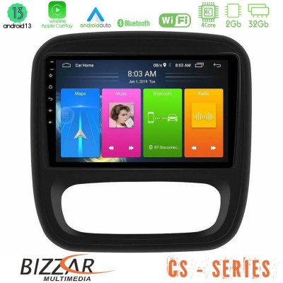 Bizzar CS Series 4Core Android13 2+32GB Renault/Nissan/Opel/Fiat Navigation Multimedia Tablet 9