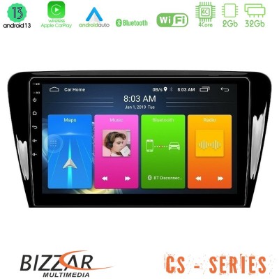 Bizzar CS Series 4Core Android13 2+32GB Skoda Octavia 7 Navigation Multimedia Tablet 10