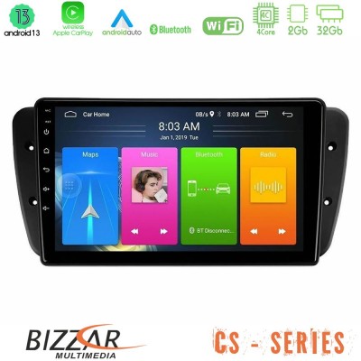 Bizzar CS Series 4Core Android13 2+32GB Seat Ibiza 2008-2012 Navigation Multimedia Tablet 9