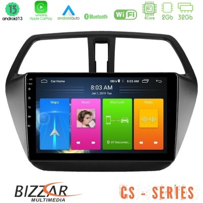 Bizzar CS Series 4Core Android13 2+32GB Suzuki SX4 S-Cross Navigation Multimedia Tablet 9