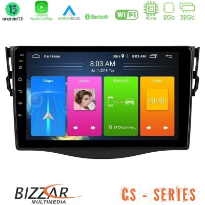 Bizzar CS Series 4Core Android13 2+32GB Toyota RAV4 Navigation Multimedia Tablet 9