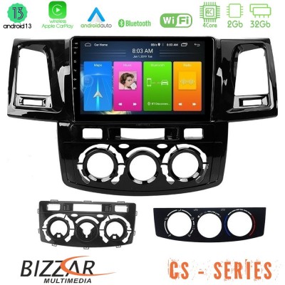 Bizzar CS Series 4Core Android13 2+32GB Toyota Hilux 2007-2011 Navigation Multimedia Tablet 9