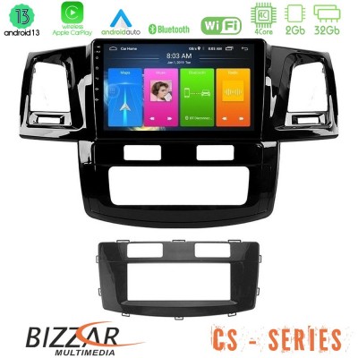 Bizzar CS Series 4Core Android13 2+32GB Toyota Hilux 2007-2011 Navigation Multimedia Tablet 9