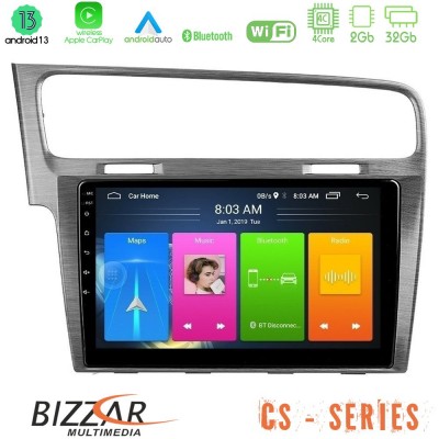 Bizzar CS Series 4Core Android13 2+32GB VW GOLF 7 Navigation Multimedia Tablet 10