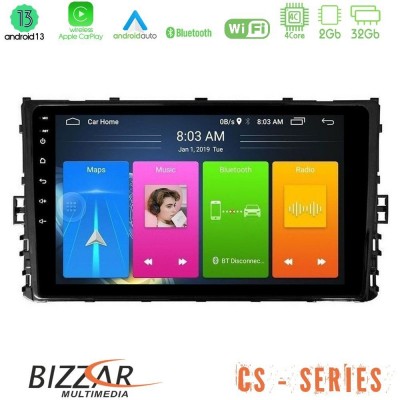 Bizzar CS Series 4Core Android13 2+32GB VW MQB 2017-> Navigation Multimedia Tablet 9